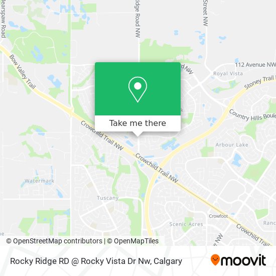 Rocky Ridge RD @ Rocky Vista Dr Nw map