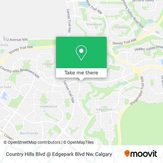 Country Hills Blvd @ Edgepark Blvd Nw map