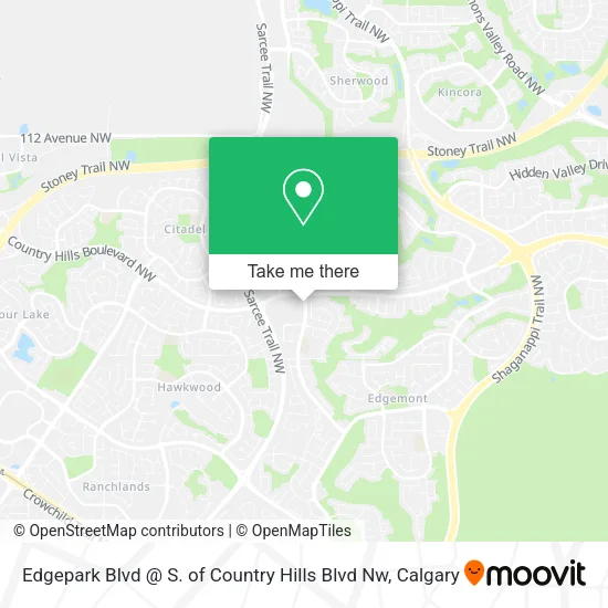Edgepark Blvd @ S. of Country Hills Blvd Nw map
