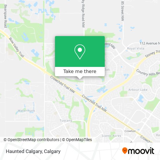 Haunted Calgary map