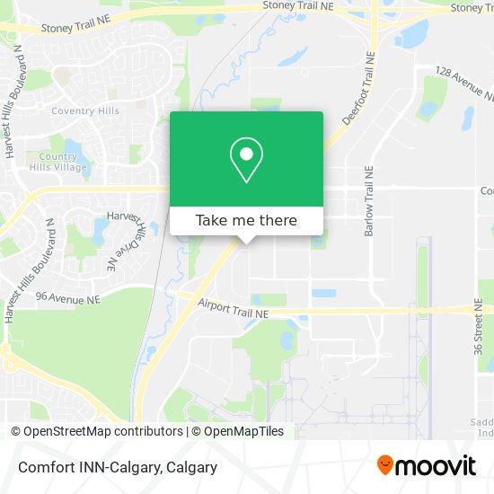 Comfort INN-Calgary map
