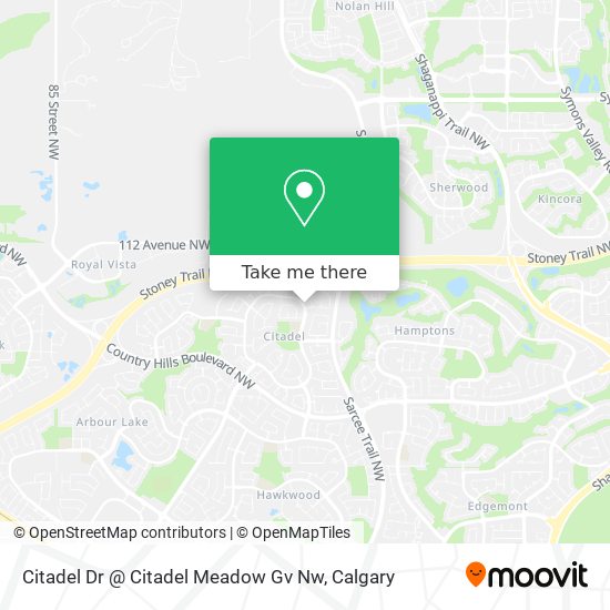 Citadel Dr @ Citadel Meadow Gv Nw map