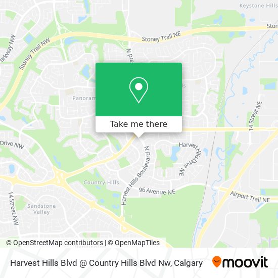 Harvest Hills Blvd @ Country Hills Blvd Nw map