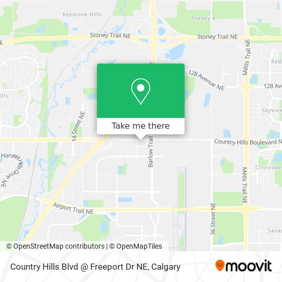 Country Hills Blvd @ Freeport Dr NE map