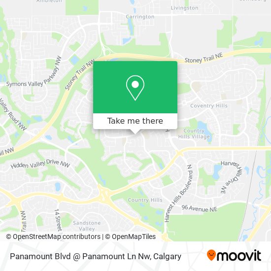 Panamount Blvd @ Panamount Ln Nw map