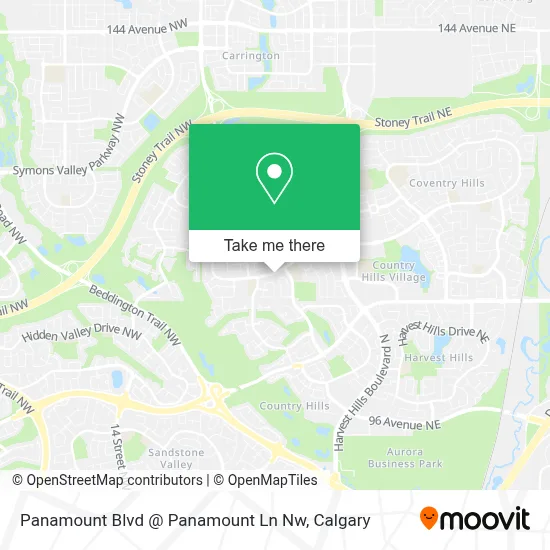 Panamount Blvd @ Panamount Ln Nw map
