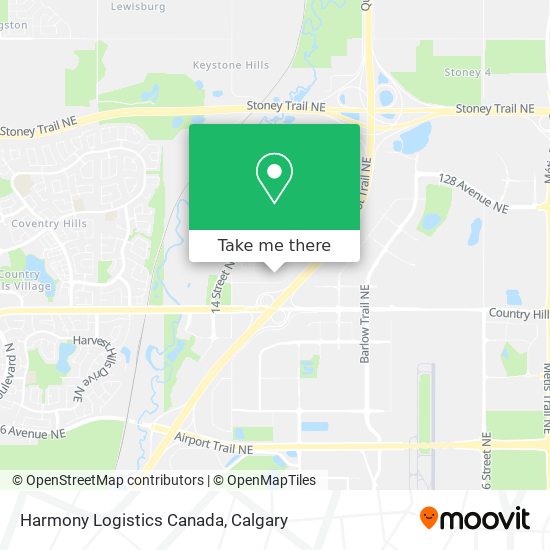 Harmony Logistics Canada map