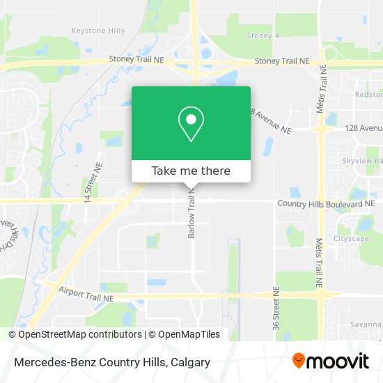 Mercedes-Benz Country Hills map