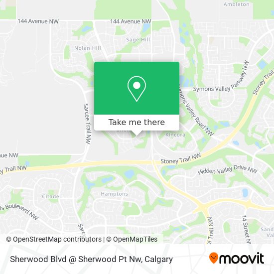Sherwood Blvd @ Sherwood Pt Nw map