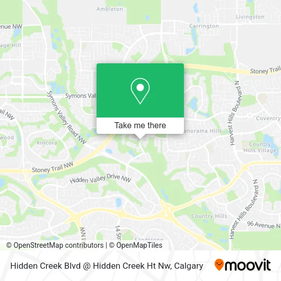 Hidden Creek Blvd @ Hidden Creek Ht Nw map