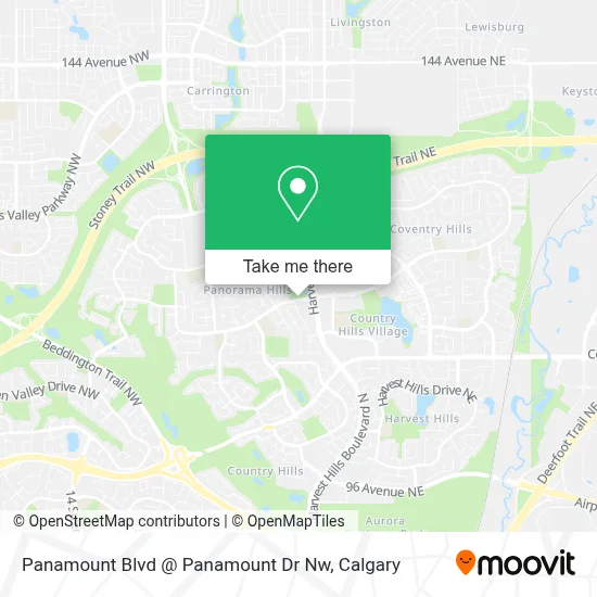 Panamount Blvd @ Panamount Dr Nw map