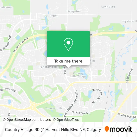 Country Village RD @ Harvest Hills Blvd NE map