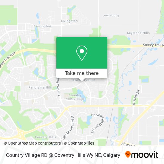 Country Village RD @ Coventry Hills Wy NE map