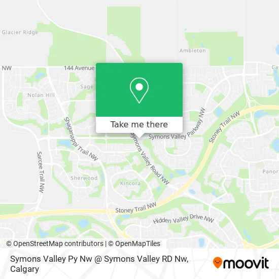 Symons Valley Py Nw @ Symons Valley RD Nw map