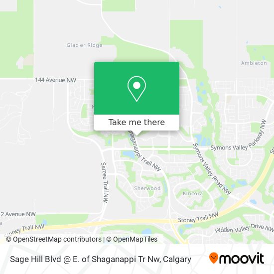 Sage Hill Blvd @ E. of Shaganappi Tr Nw map