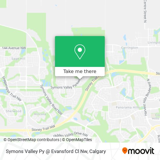 Symons Valley Py @ Evansford Cl Nw map