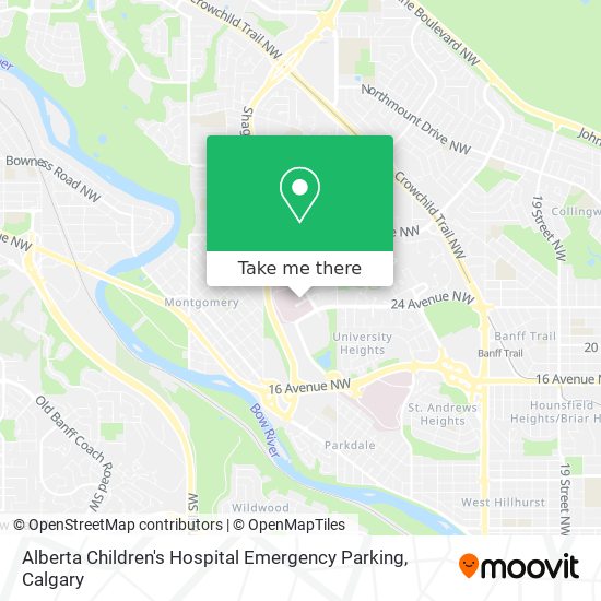 Alberta Children's Hospital Emergency Parking plan