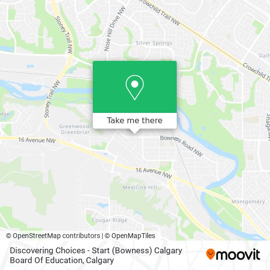 Discovering Choices - Start (Bowness) Calgary Board Of Education map