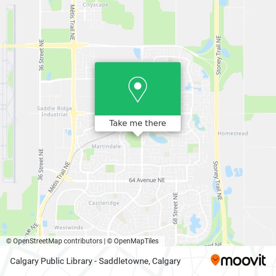 Calgary Public Library - Saddletowne map