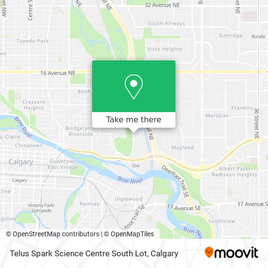 Telus Spark Science Centre South Lot map