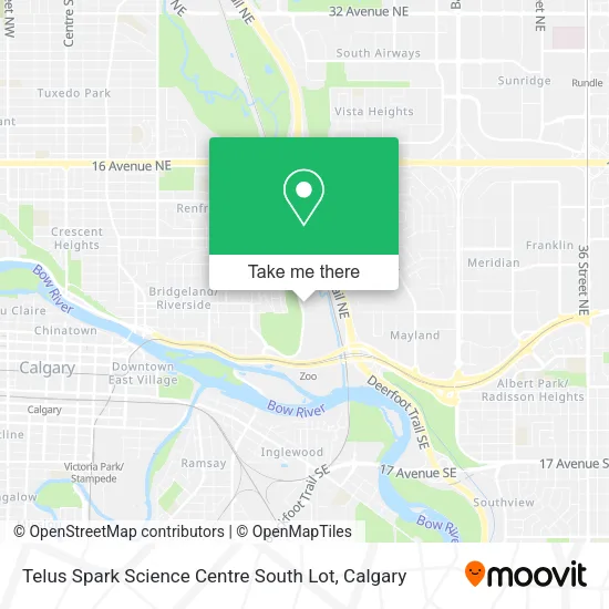Telus Spark Science Centre South Lot map