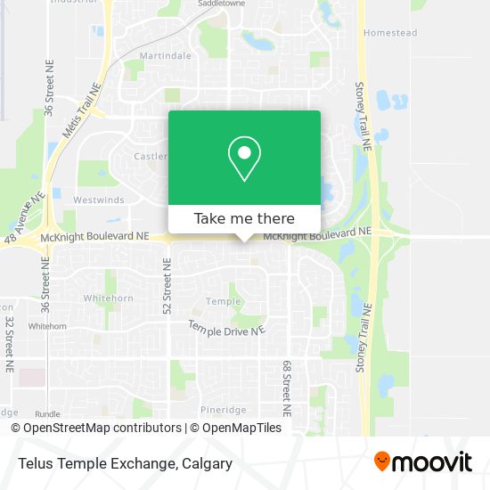 Telus Temple Exchange map