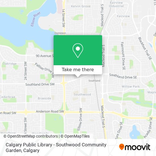 Calgary Public Library - Southwood Community Garden map