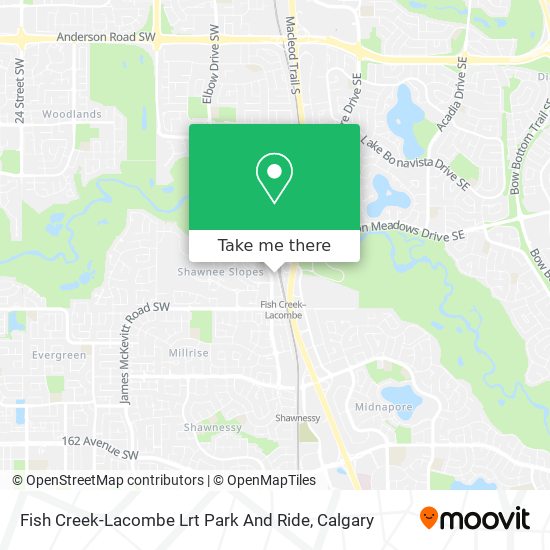 Fish Creek-Lacombe Lrt Park And Ride map