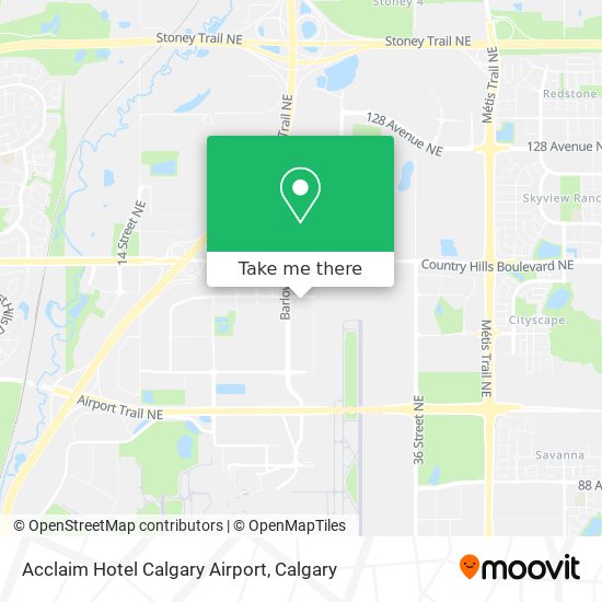 Acclaim Hotel Calgary Airport map