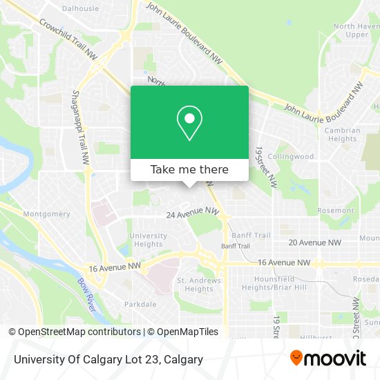 University Of Calgary Lot 23 map