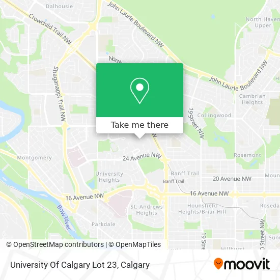 University Of Calgary Lot 23 map