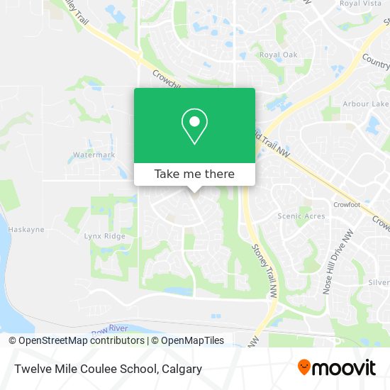 Twelve Mile Coulee School map