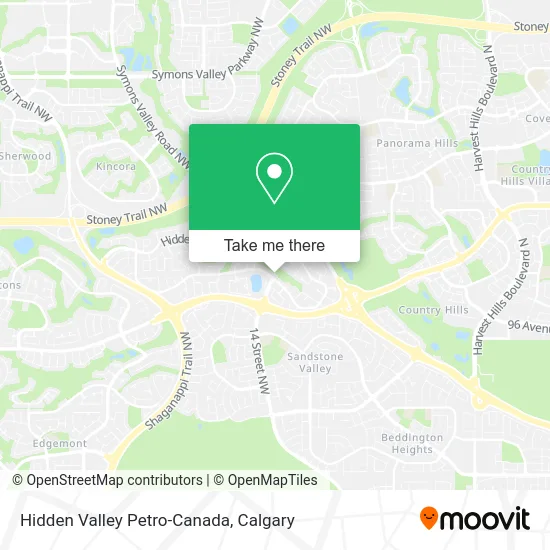 Hidden Valley Petro-Canada map