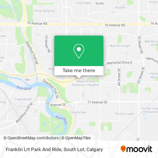 Franklin Lrt Park And Ride, South Lot map