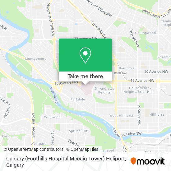 Calgary (Foothills Hospital Mccaig Tower) Heliport plan