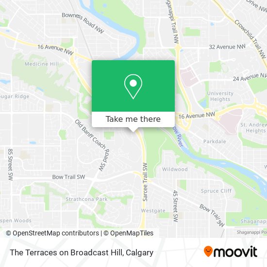 The Terraces on Broadcast Hill map