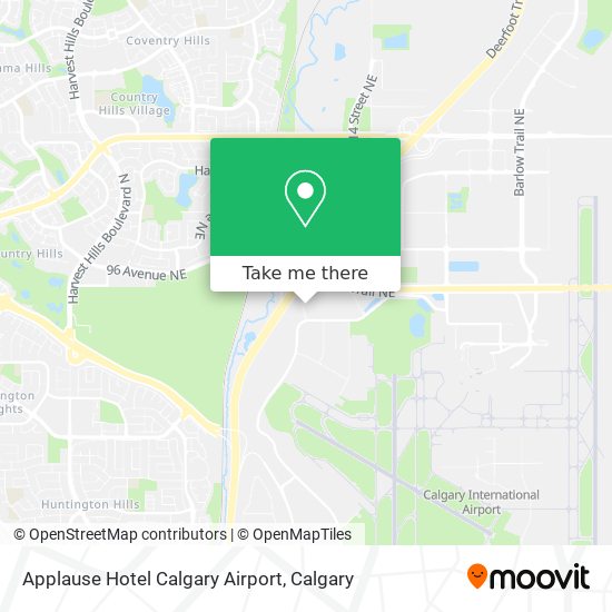 Applause Hotel Calgary Airport map