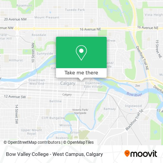 Bow Valley College - West Campus map