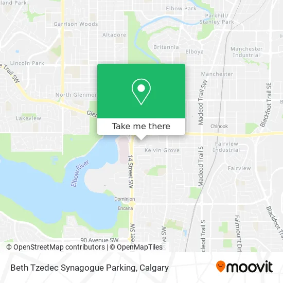 Beth Tzedec Synagogue Parking map