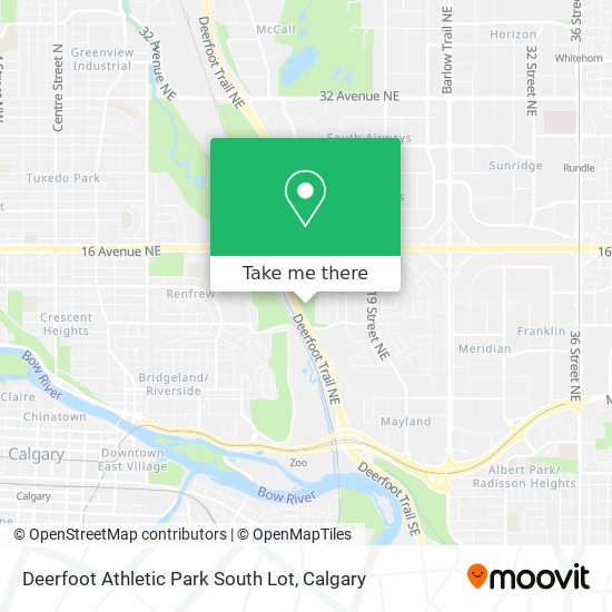 Deerfoot Athletic Park South Lot map