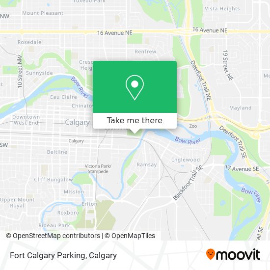 Fort Calgary Parking map