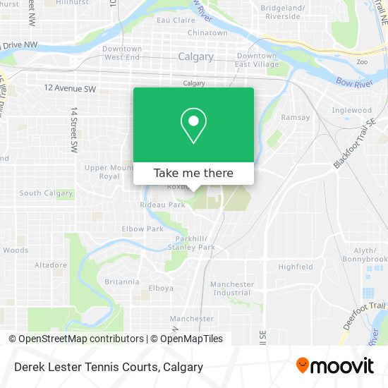 Derek Lester Tennis Courts map