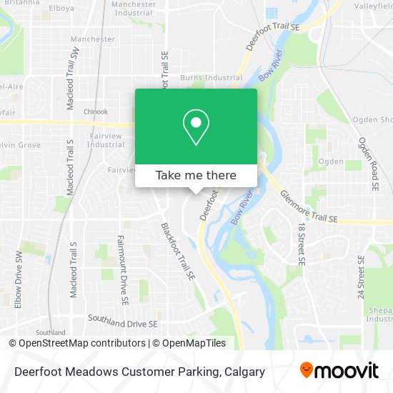 Deerfoot Meadows Customer Parking map