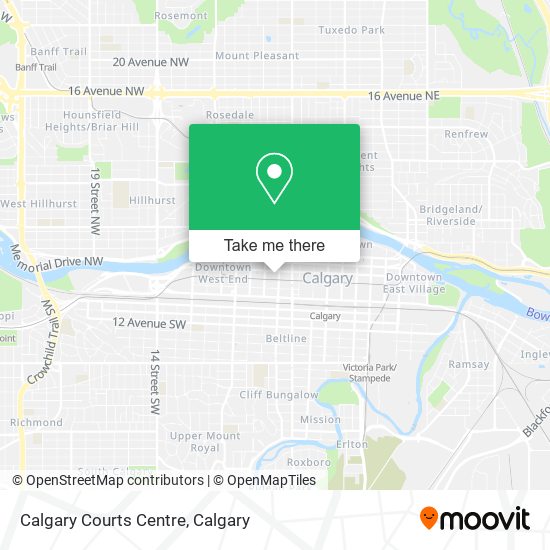 Calgary Courts Centre map