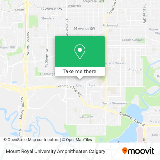 Mount Royal University Amphitheater map