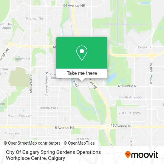City Of Calgary Spring Gardens Operations Workplace Centre map