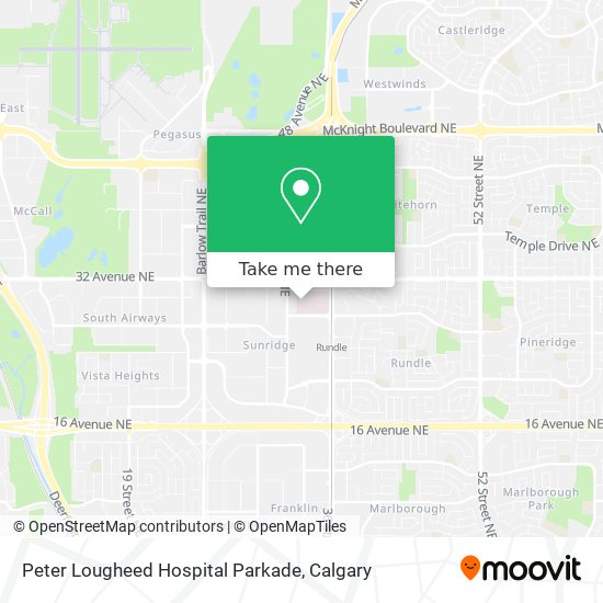 Peter Lougheed Hospital Parkade map