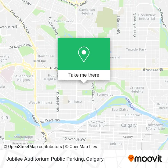Jubilee Auditorium Public Parking map