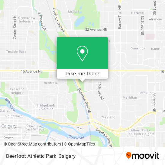Deerfoot Athletic Park map