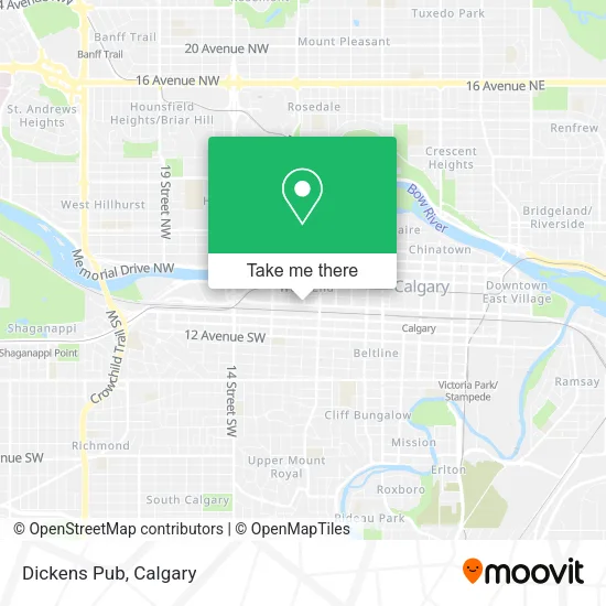 Dickens Pub map